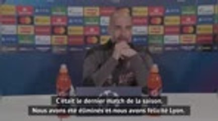 Quarts - Guardiola : "Lyon, une défaite douloureuse"