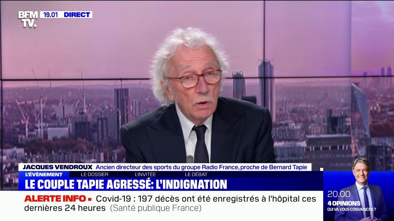 "C'est une épreuve supplémentaire qu'ils traversent avec beaucoup de dignité": Jacques Vendroux réagit à l'agression du couple Tapie
