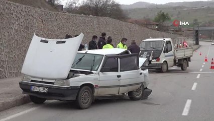 Amasya'da trafik kazası: 2 yaralı