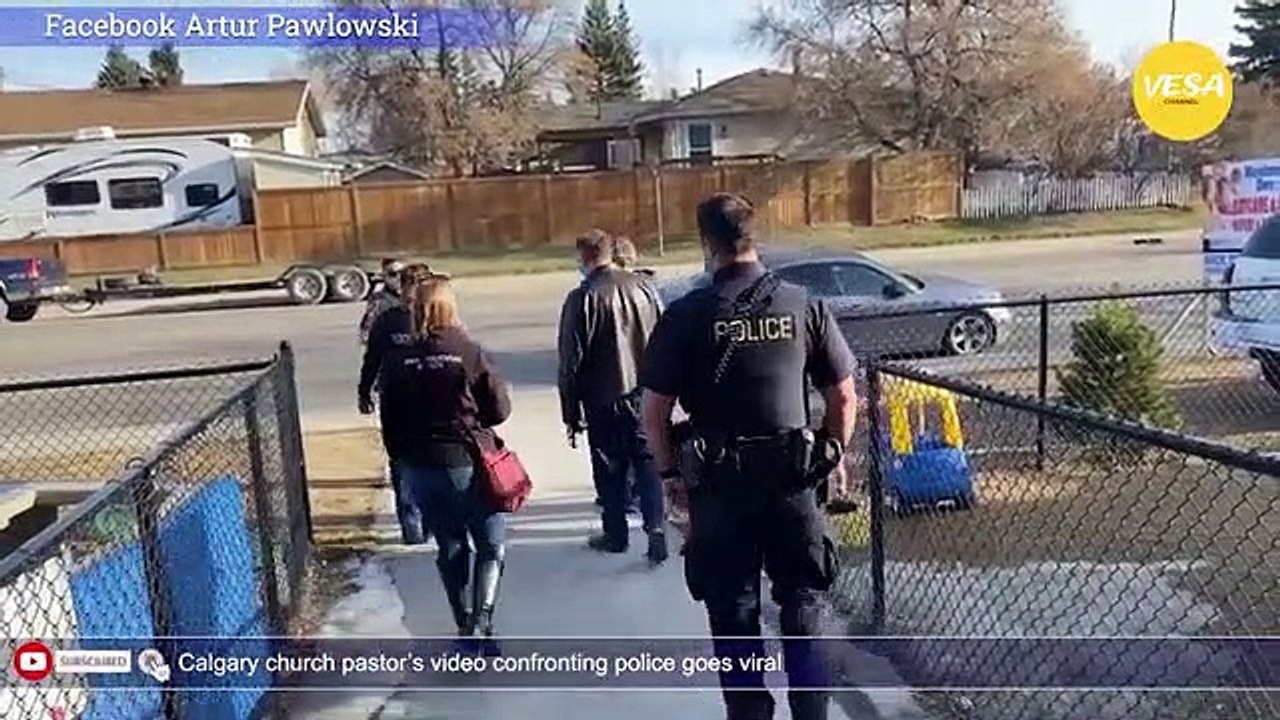 Calgary church pastors video confronting police goes viral