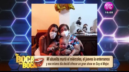 Isabel Mestanza afectada por el fallecimiento de si abuelita