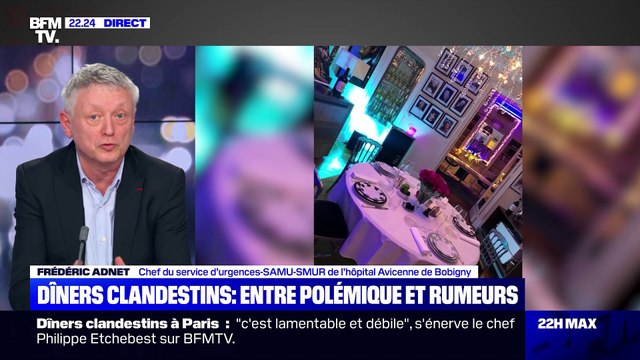 Dîners clandestins: C'est injuste par rapport à ceux qui jouent le jeu , Frédéric Adnet - 05/04
