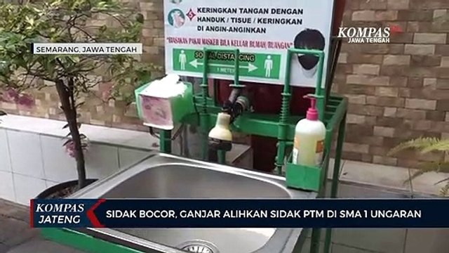 Sidak Bocor, Ganjar Alihkan Sidak PTM di SMA Negeri 1 Ungaran