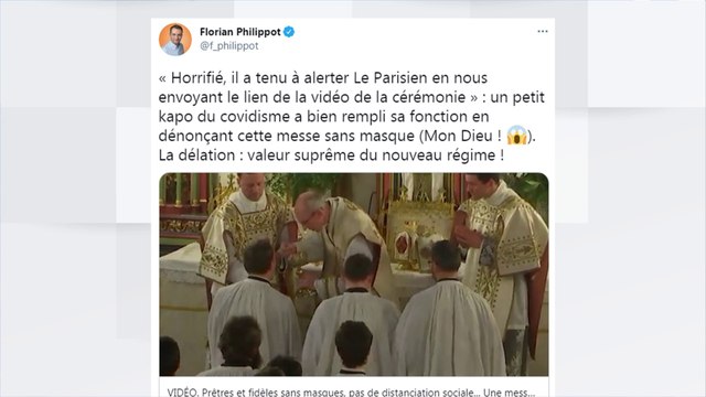 Une messe sans gestes barrières