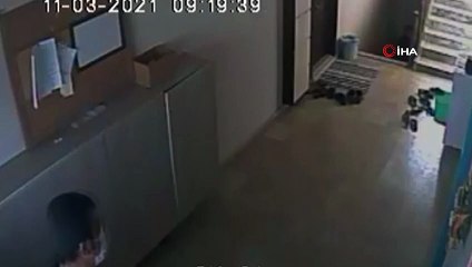 Matkap hırsızı önce kameraya sonra polise yakalandı