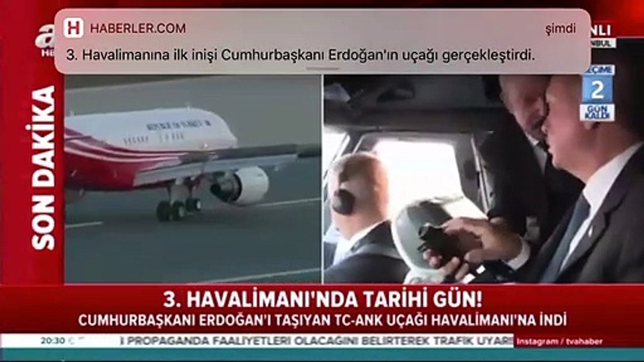 3. Havalimanı'nına ilk inen Cumhurbaşkanı oldu