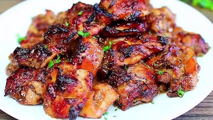 Honey Garlic Baked Chicken Thighs Recipe - Easy Chicken Recipe