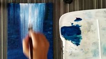 Easy Waterfall Landscape Painting Tutorial For Beginners || Step By Step Waterfall Landscape Paintin