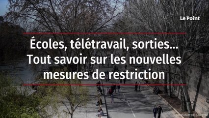Écoles, télétravail, sorties… Tout savoir sur les nouvelles mesures de restriction