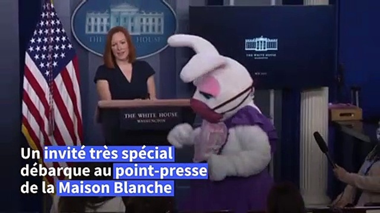 Le lapin de Pâques rend visite aux journalistes à la Maison Blanche