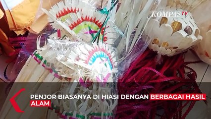 Jelang Hari Raya Galungan, Perajin Penjor Daun Lontar di Badung Banjir Pesanan