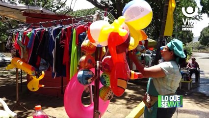 Altas temperaturas obligan a familias a refrescarse en Xilonem