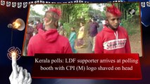 Kerala polls: LDF supporter arrives at polling booth with CPI (M) logo shaved on head