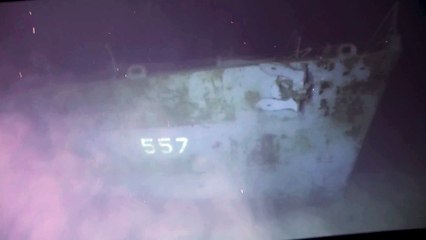 First Footage of USS Johnston - Bow