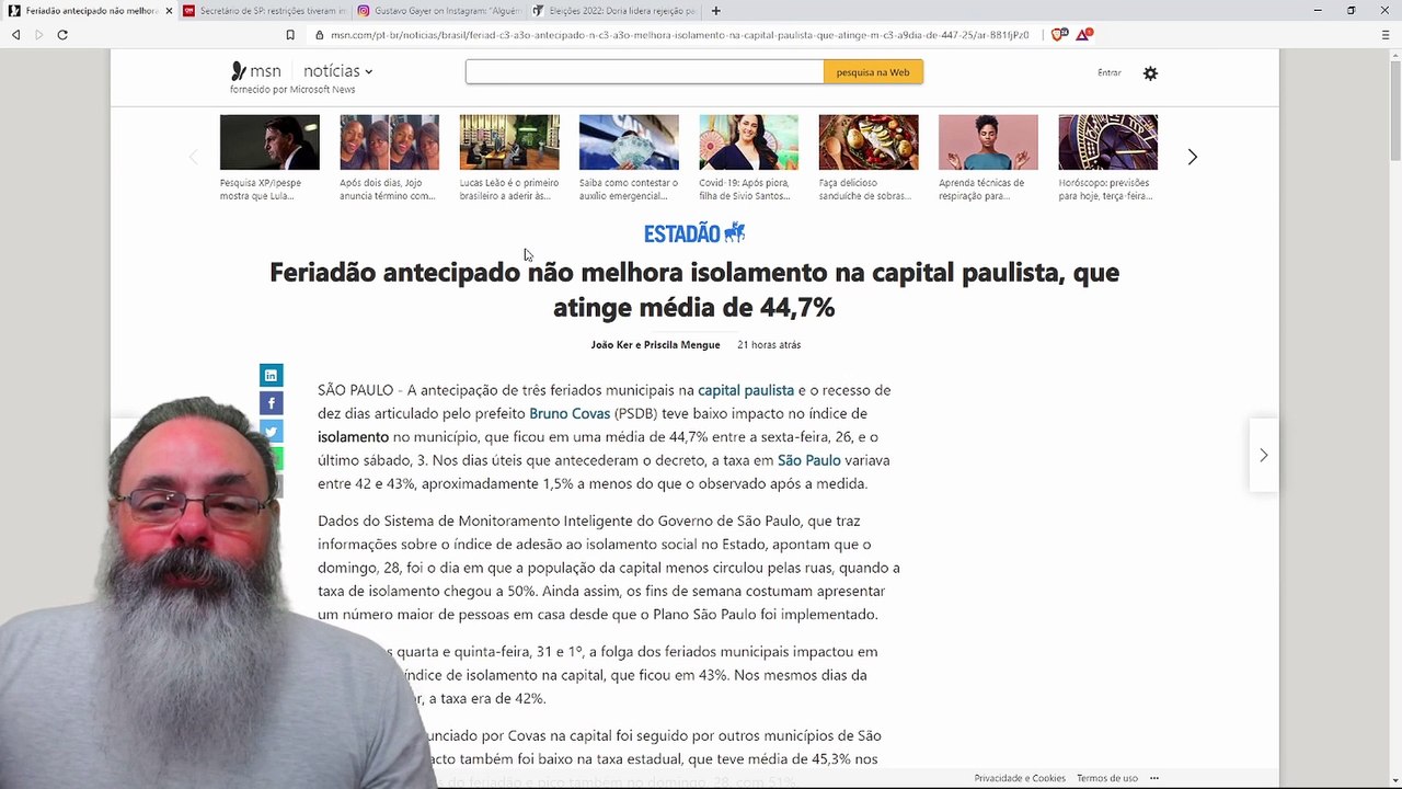 Baixo isolamento mostra como medidas governamentais são inócuas