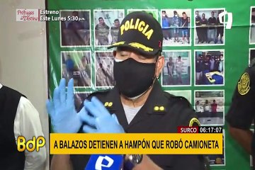 Balacera en Surco: detienen a hampón que robó camioneta a mujer