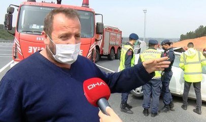 KUZEY MARMARA OTOYOLU'NDA GİŞELERDE KAMYONA ÇARPAN OTOMOBİL KAMERADA