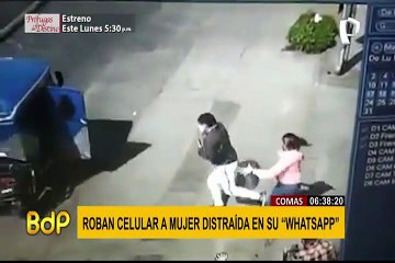 Comas: roban a celular a mujer distraída escribiendo en su “WhatsApp”