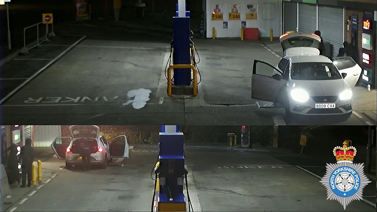 Caught on camera. Attempts to steal cash from ATMs across country and police pursuit