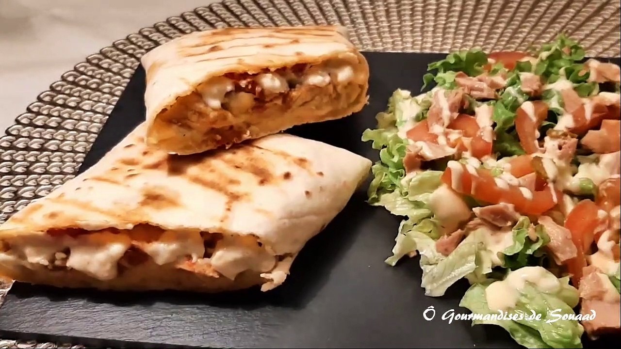 Délicieux Tacos Au Poulet 100% Fait Maison Avec Sa Sauce Fromagère 
