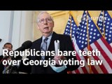 Republicans bare teeth over Georgia voting law