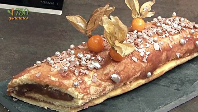 Bûche à la crème de marron et écorces confites