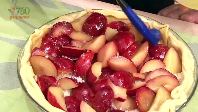 Tarte aux prunes rouges