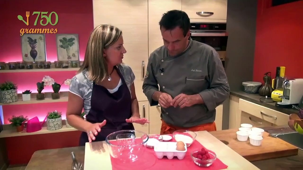 Fondant au chocolat et aux frambroises