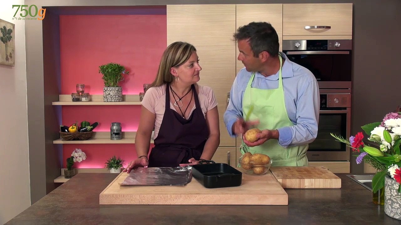 Pommes de terre au four façon carbonara