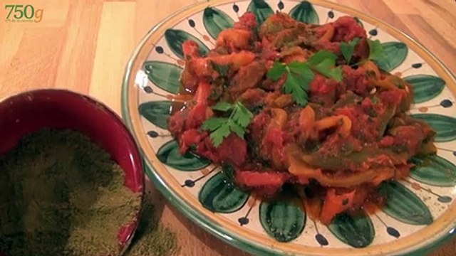 Chakchouka ou Salade de poivrons grillés et tomates
