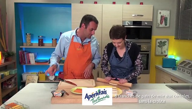 Petits roulés au saumon fumé & Apérivrais tartinade au saumon