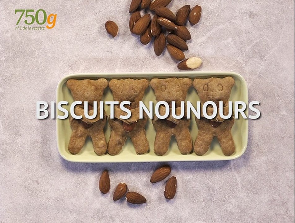 Petits biscuits nounours aux amandes