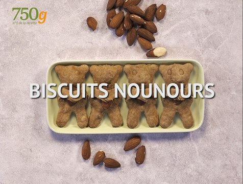 Petits biscuits nounours aux amandes