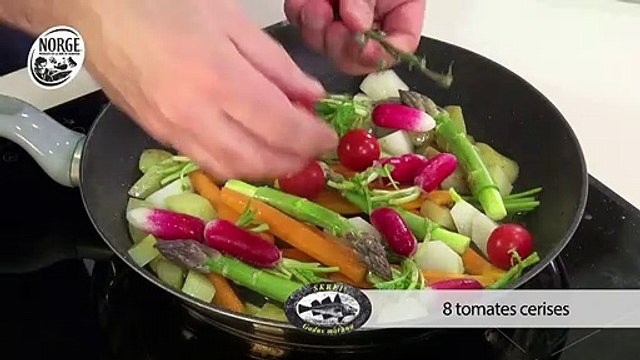 Papillote de cabillaud Skrei de Norvège aux légumes primeurs