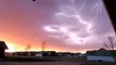 Lightning cracks across the northern US