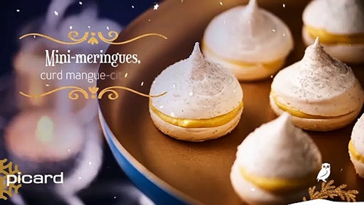Mini-meringues, curd mangue-citron