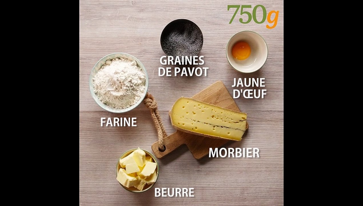 Sablés au Morbier et aux graines de pavot