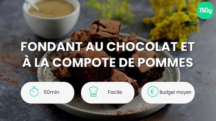 Fondant au chocolat et à la compote de pommes