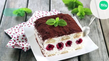 Tiramisu léger aux framboises