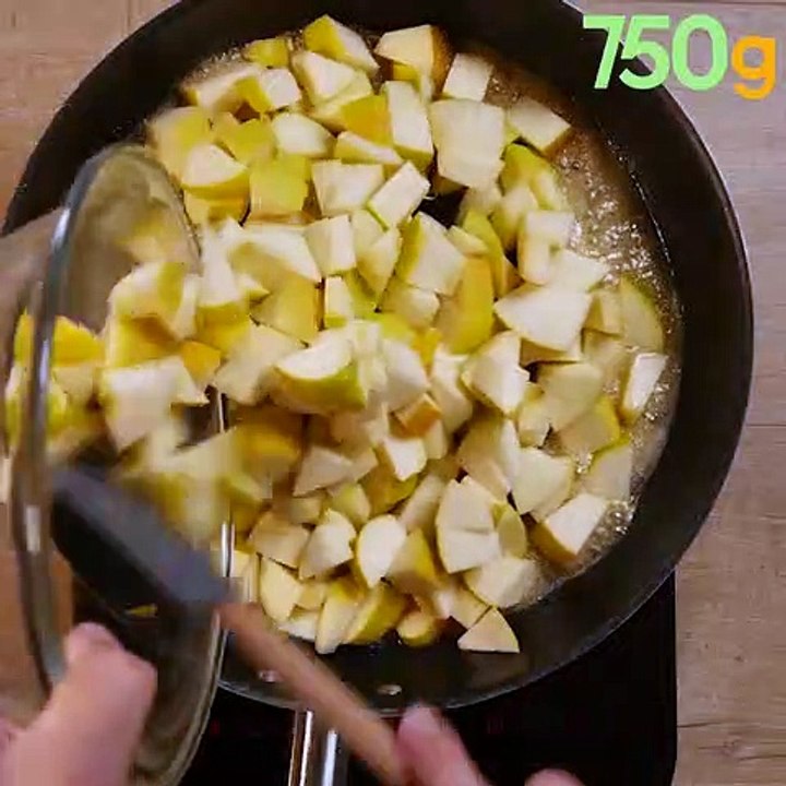 Tortillas roulées aux pommes confites et au miel