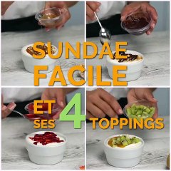 Sundae et ses 4 toppings
