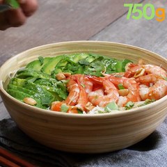 Tải video: Salade de vermicelles de riz, crevettes et avocat