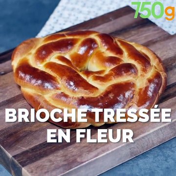 Brioche tressée en fleur