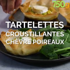 Tartelettes croustillantes chèvre poireaux