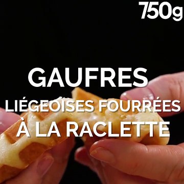 Gaufres liégeoises fourrées au fromage à raclette