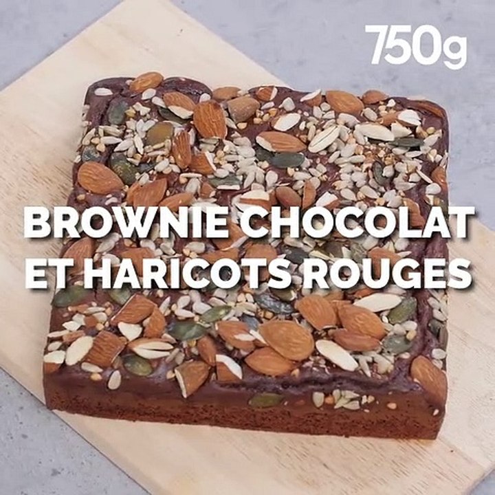 Brownie chocolat et haricots rouges (sans beurre)