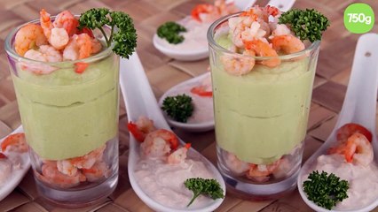 Download Video: Verrines aux avocats et crevettes