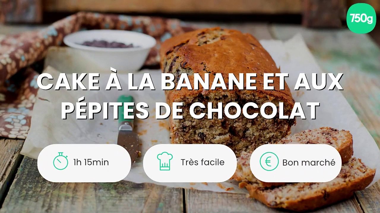 Cake A La Banane Et Aux Pepites De Chocolat Video Dailymotion