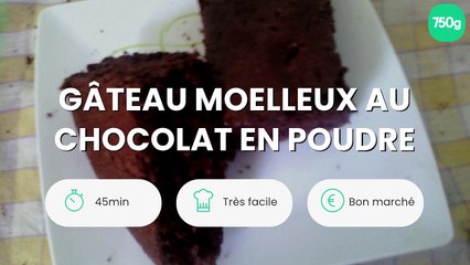Gâteau moelleux au chocolat en poudre