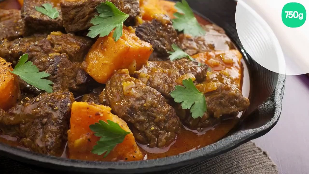 Tajine de bœuf safrané aux patates douces
